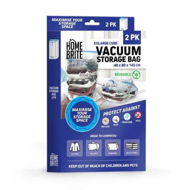 2 Pack Extra Extra Large Vacuum Storage Bags - 145cm x 40cm