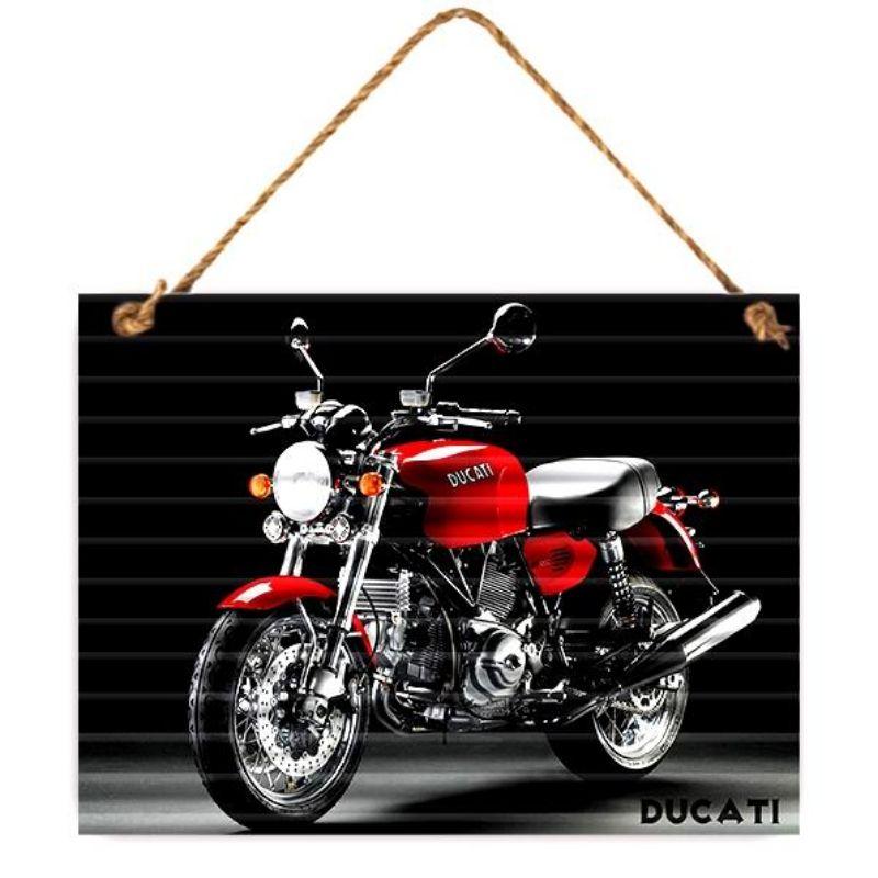 Ducati Motorcycle Corrugated Metal Sign - 30cm x 40cm
