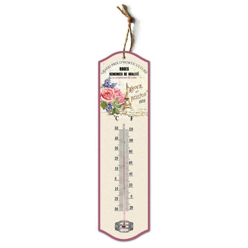 Roses Amoour Et Passion Thermometer - 8cm x 27cm