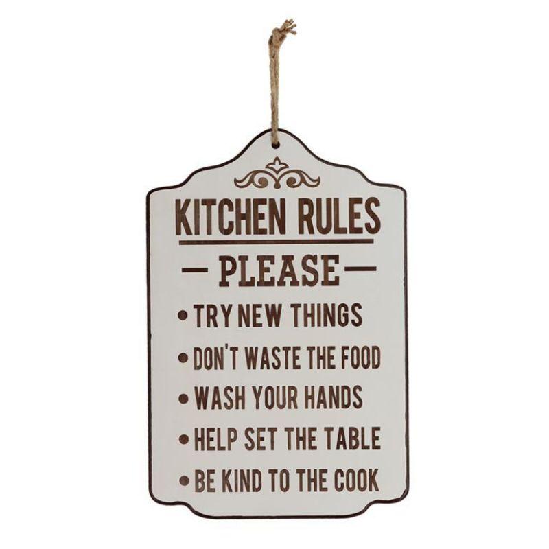 Kitchen Rules Sign - 25cm x 17cm | The Base Warehouse