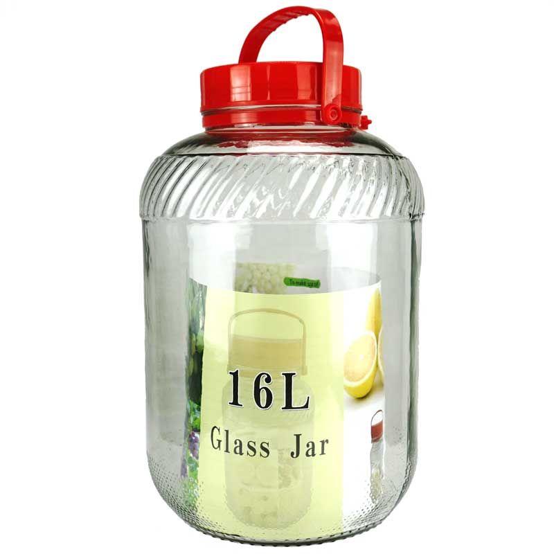 Glass Jar with Lid - 16L