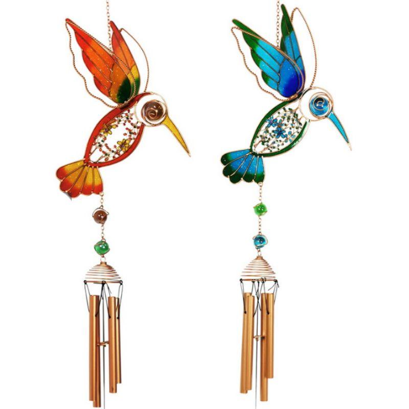 Metal / Glass Hummingbird Wind Chime