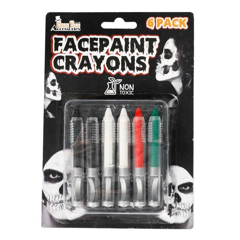 6 Pack Facepaint Crayons