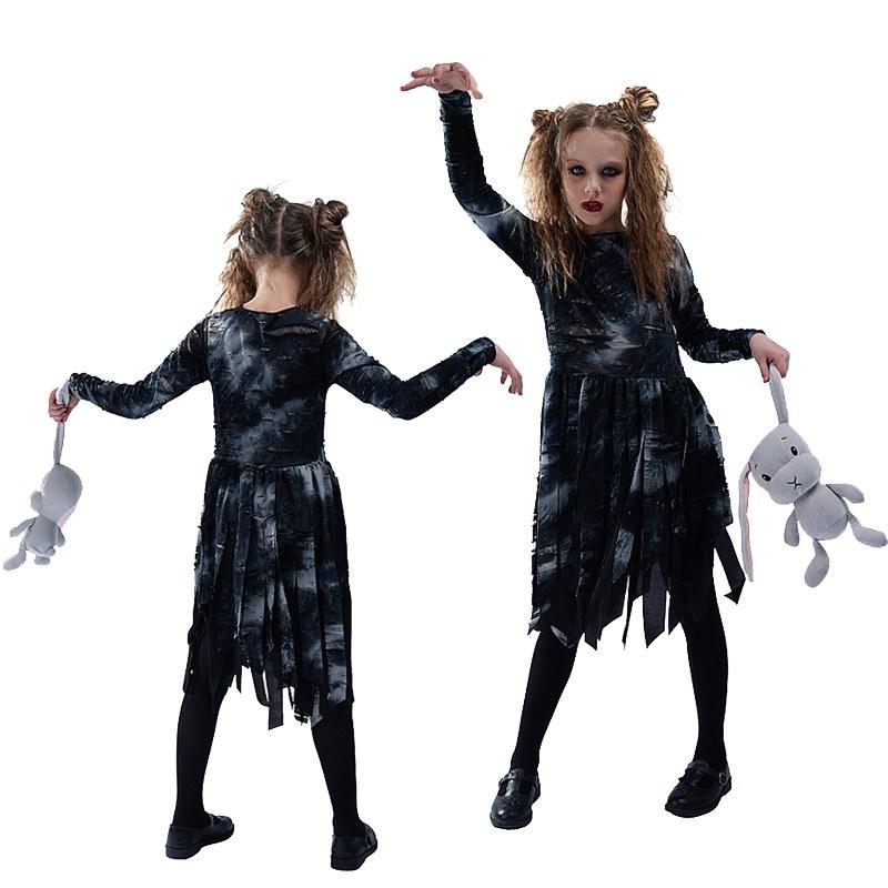Girls Zombie Dress Costume