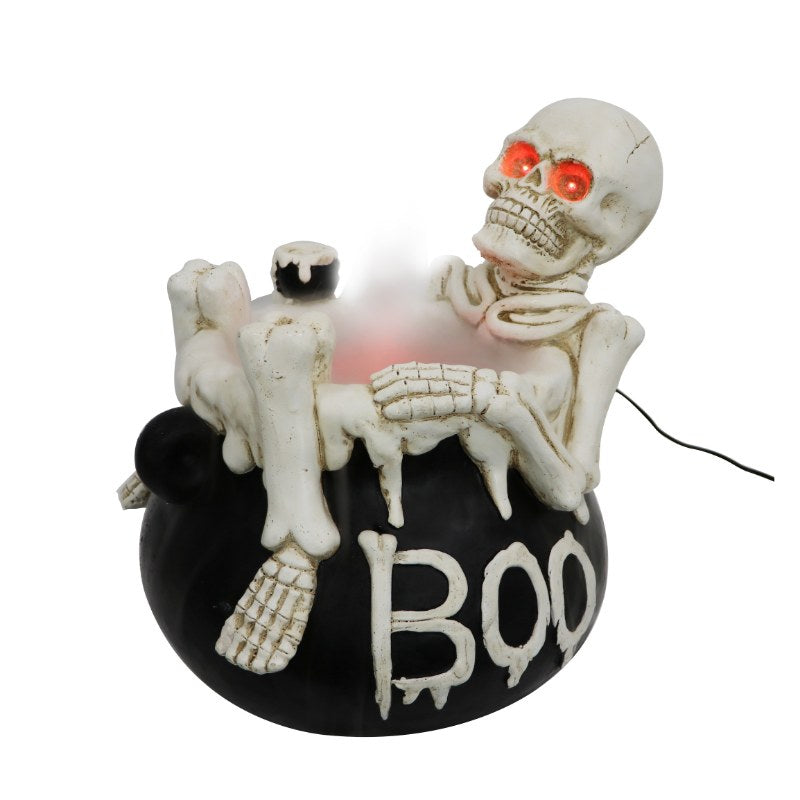 Skeleton in Cauldron Smoker - 36cm x 33cm x 41cm