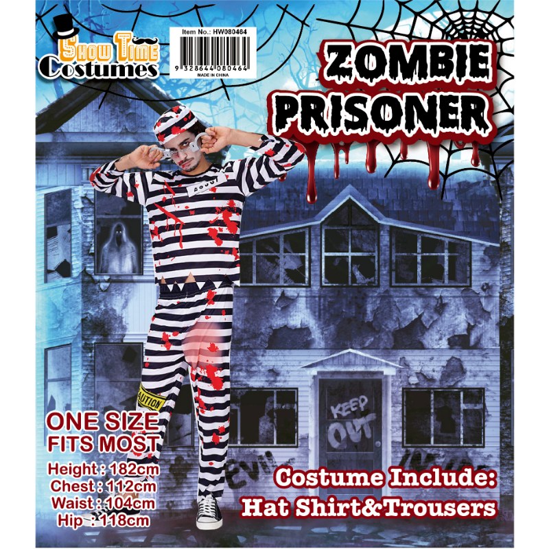Mens Zombie Asylum Costume