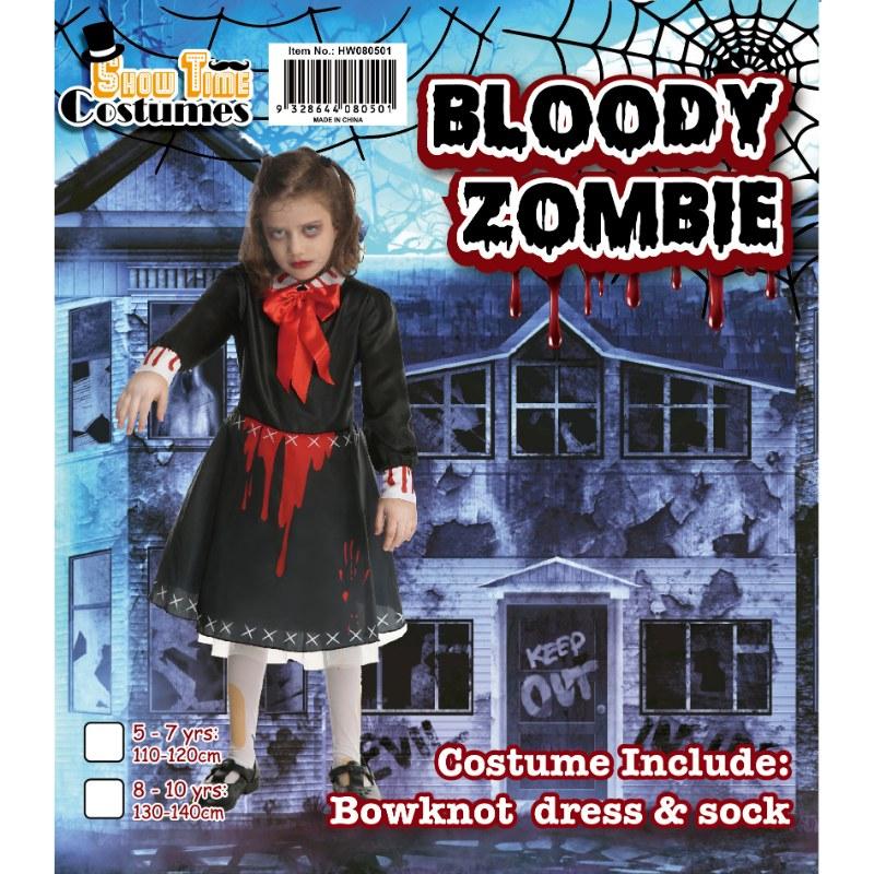 Girls Zombie Doll Costume