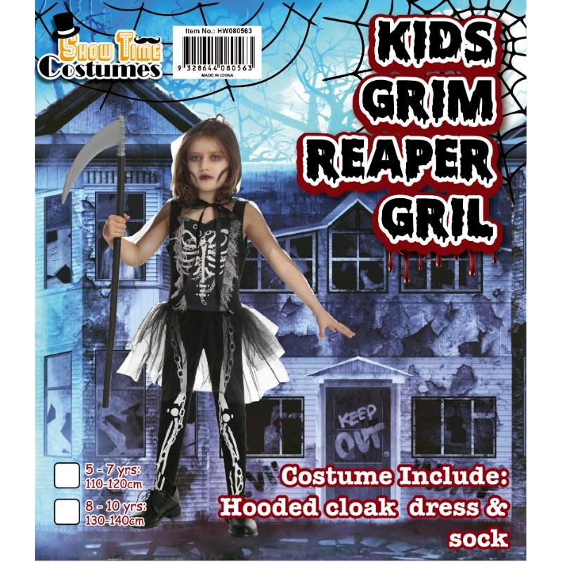 Girls Grim Reaper Costume
