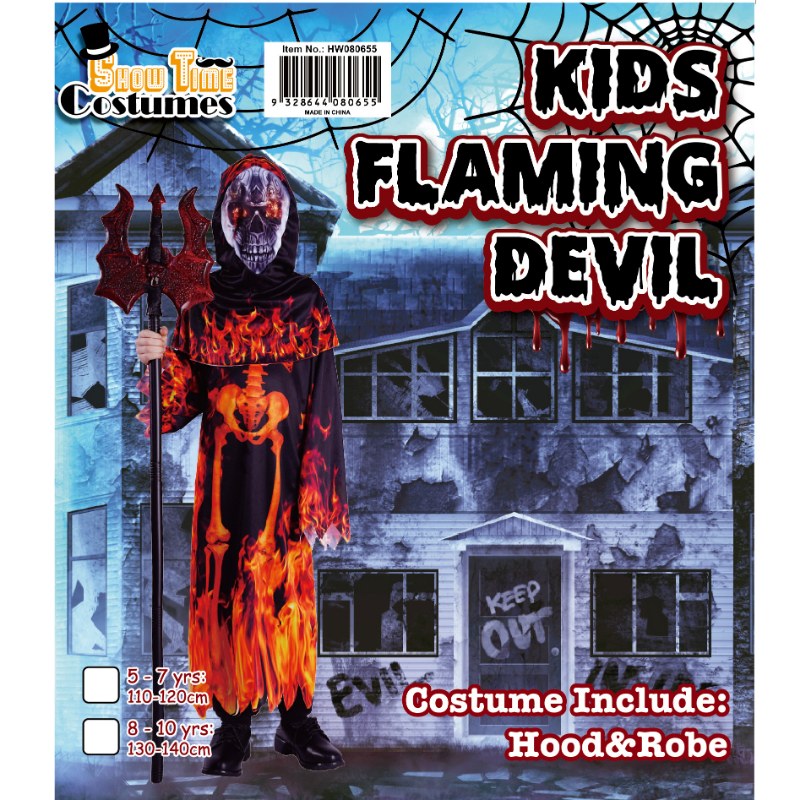 Kids Flaming Devil Costume
