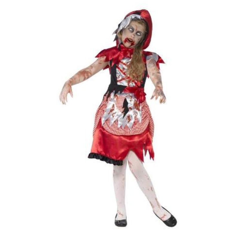 Girls Zombie Red Hood Costume