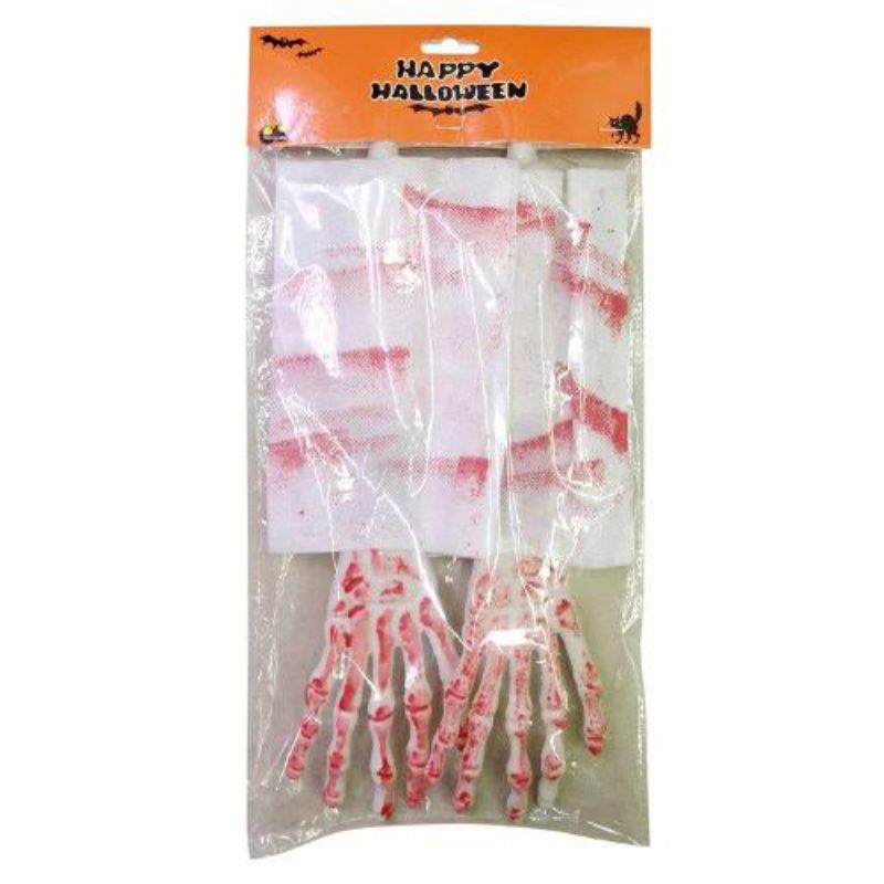 2 Pack Halloween Bloody Decorating Hands - 36cm
