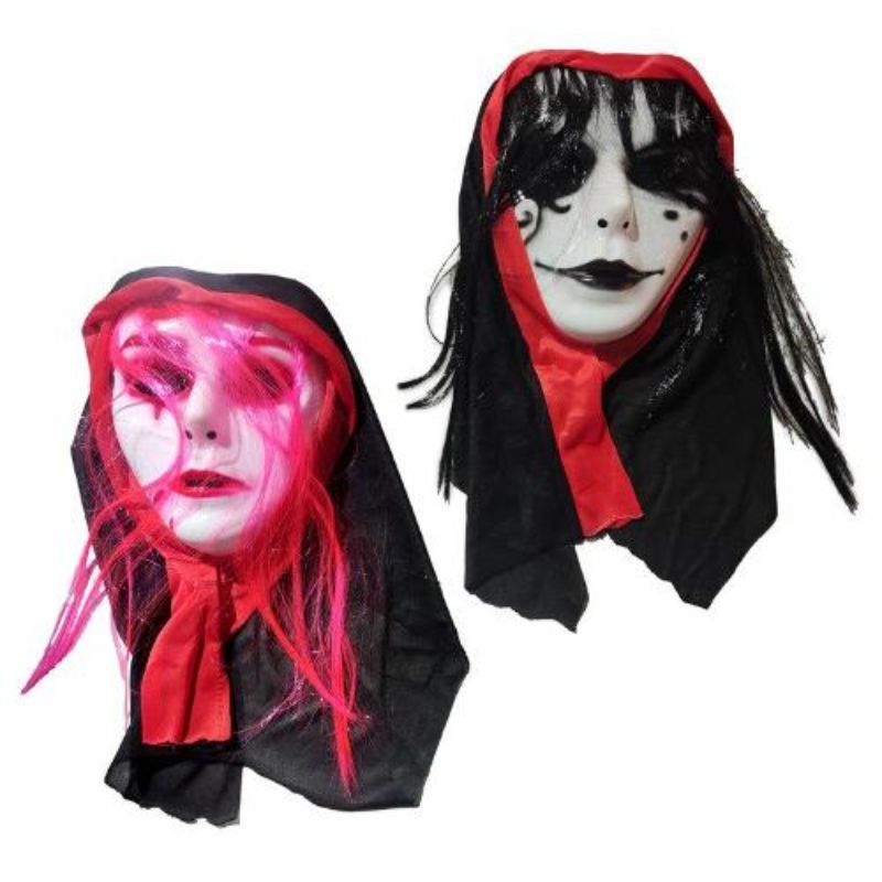 Goth Girl Mask - 20cm x 18cm with Shroud