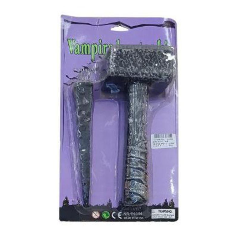 Hammer and Stake Halloween Weapon Set
