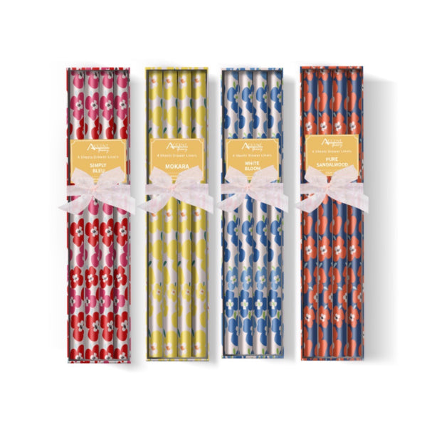 4 Pack Accent Groovy Scented Draw Liner