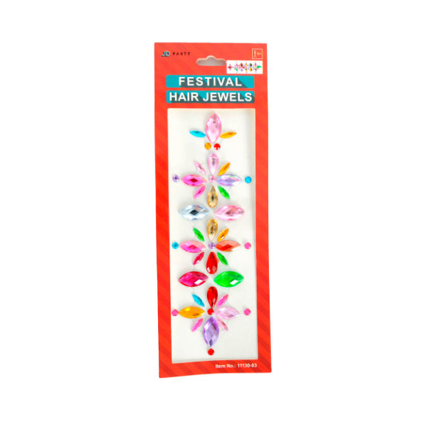 Rainbow Diamonte Hair Strip