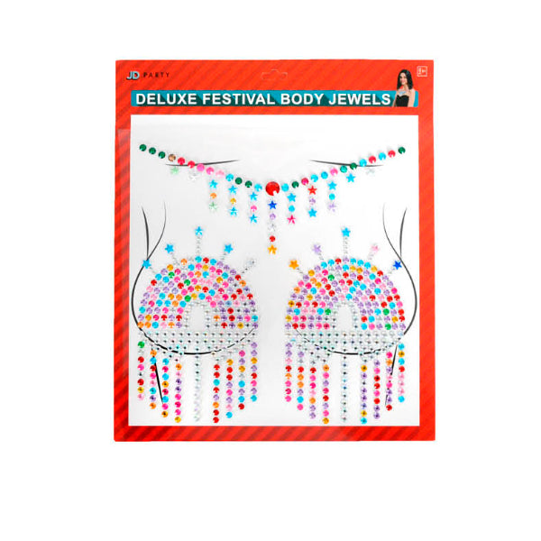 Rainbow Deluxe Festival Body Jewels