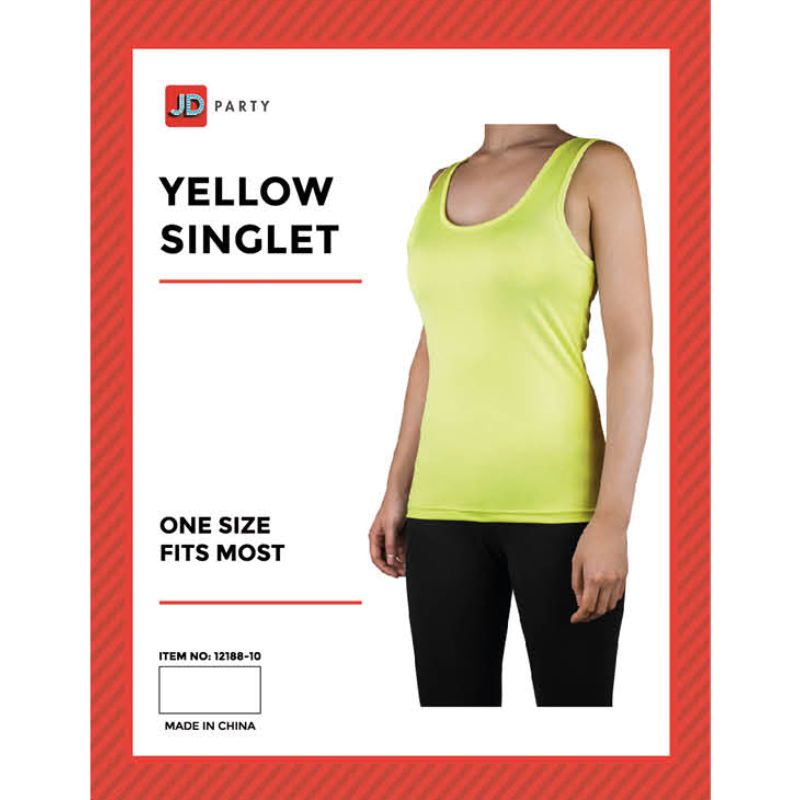 Womens Yellow Singlet - One size fits most