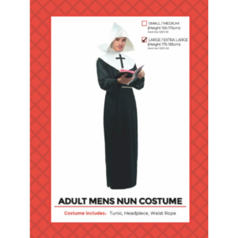 Adult Nun Mens Costume (L/XL)