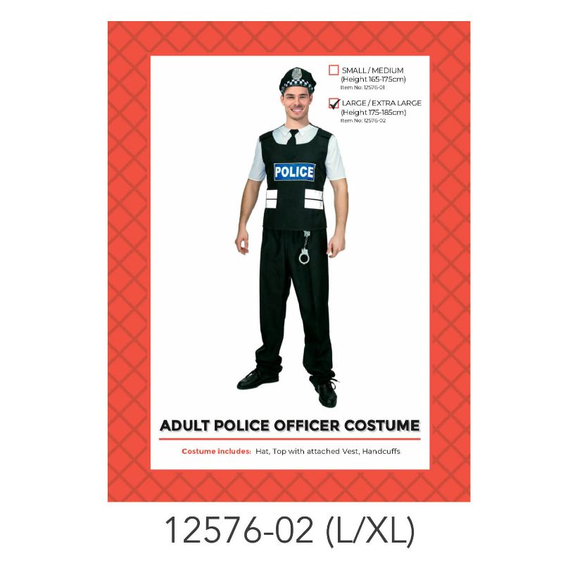 Adult Police Man Costume (L/XL)
