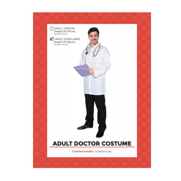 Adult Doctor Costume - Large / Xtra Large