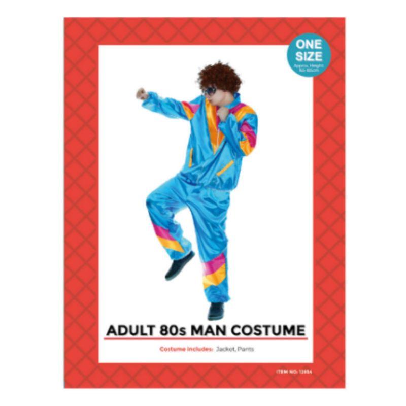 Adult Blue 80s Man Costume