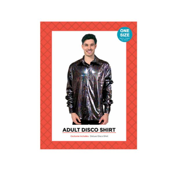 Black Adult Disco Shirt Costume