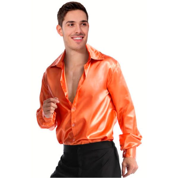 Adults 70s Disco Orange Shirt