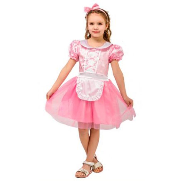 Girls Pink Princess Dress Costume - Size 7-9 Years