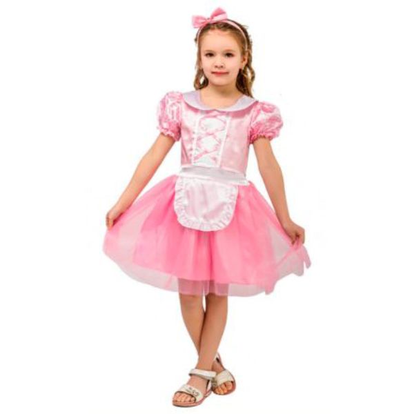 Girls Pink Princess Dress Costume - Size 4-6 Years
