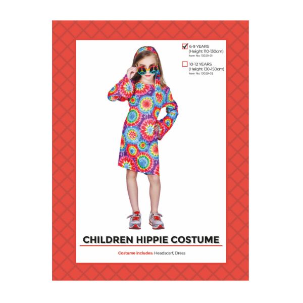 Hippie Children Costume - 6 - 9 Years