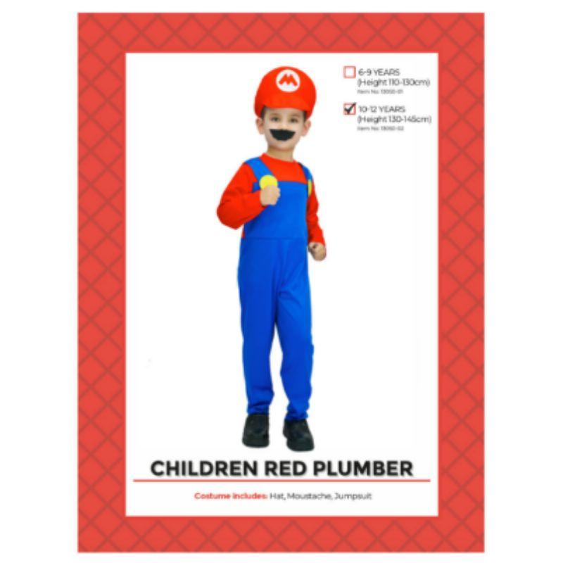 Kids Mario Costume - 10-12 Yrs