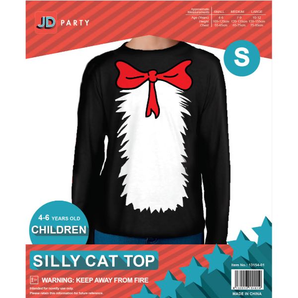 Kids Silly Cat Top - S