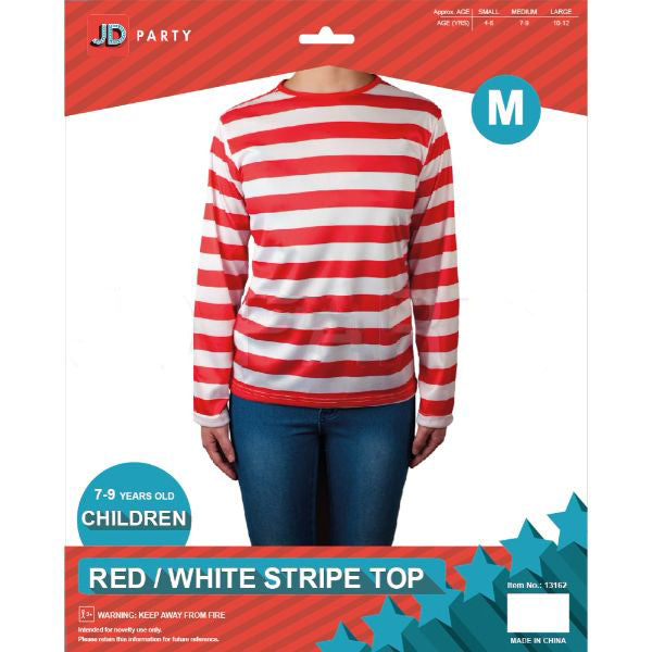 Kids Red & White Stripe Top - M