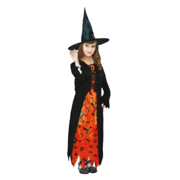 Children Orange Witch Costume (10-12 years)