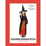 Load image into Gallery viewer, Children Orange Witch Costume (10-12 years)
