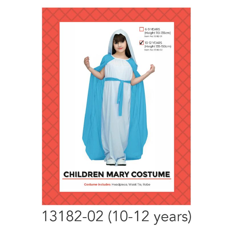 Children Mary Costume - 10-12 Years