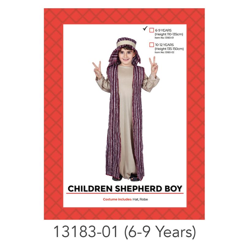 Children Shepherd Boy Costume (6-9 years)