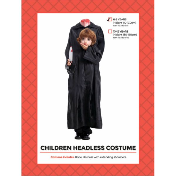 Child Headless Zombie Costume (6-9years)