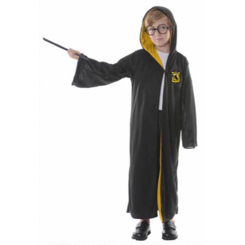Boys Yellow Wizard Costume - Size 6-9 Years