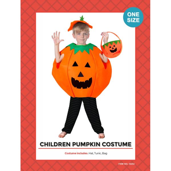 Children Pumpkin Felt Costume