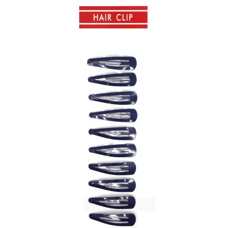 10 Pack Dark Blue Hair Clips