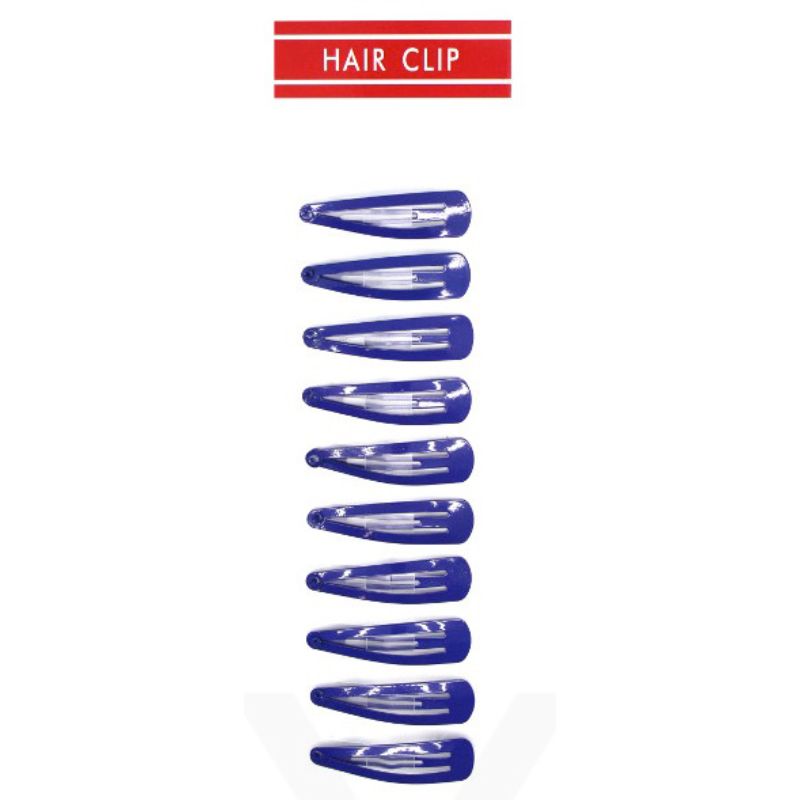 10 Pack Blue Hair Clips