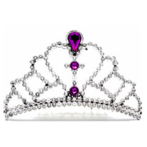 Mini Tiara With Purple Diamantes - 10cm