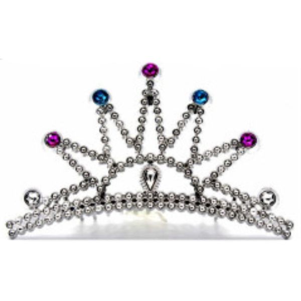 Mini Tiara With Purple & Blue Diamantes - 10cm