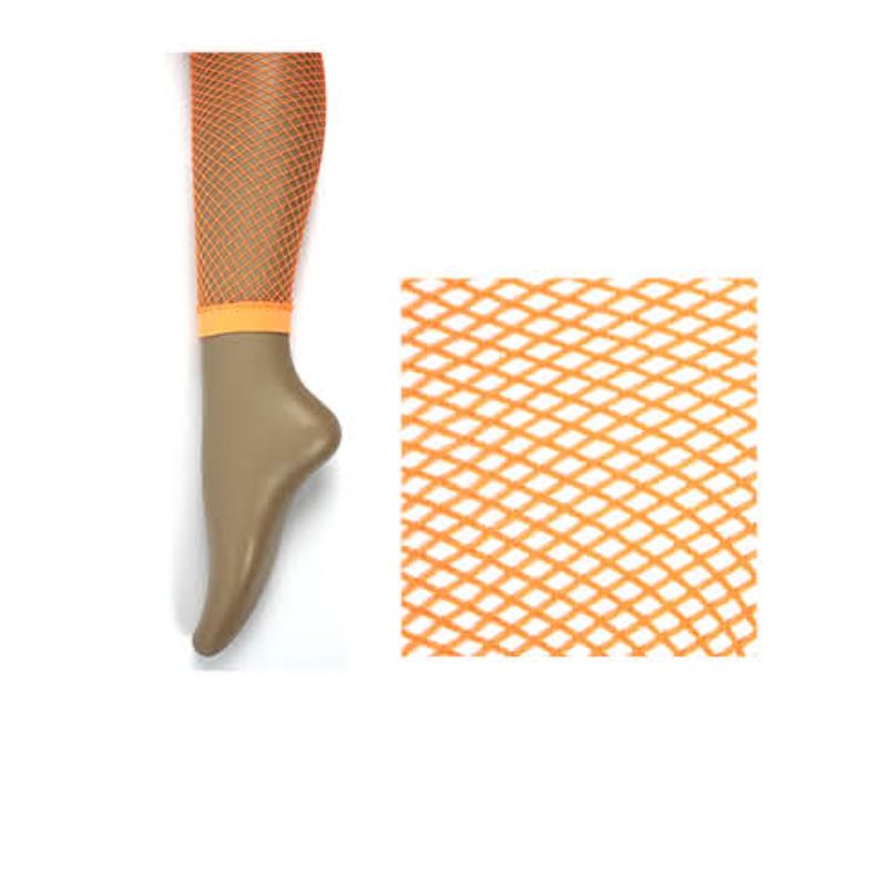 Orange Fishnet Leggings