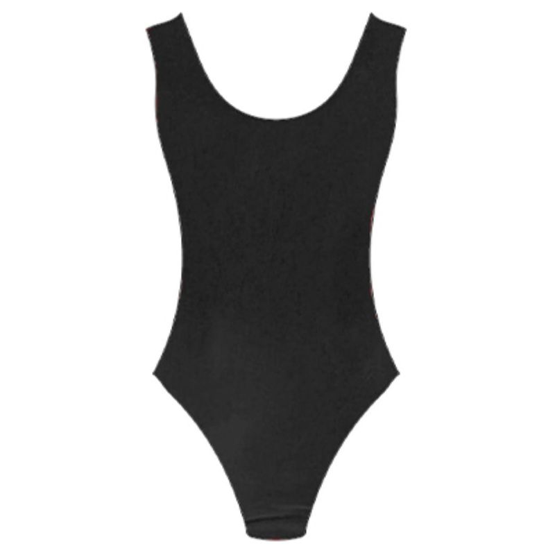 Plain Black 80s Leotard - L/XL