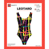 Load image into Gallery viewer, Neon Stripes Adult Print Leotard - L/XL
