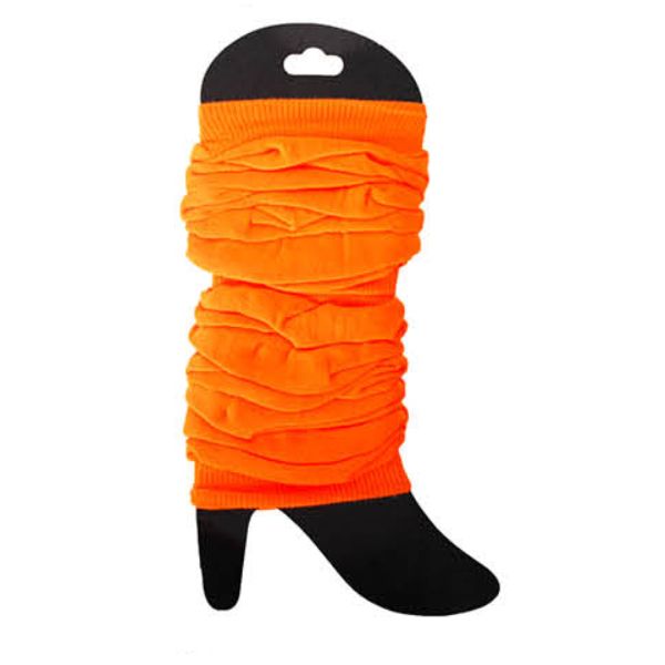 Orange Thin Plain Leg Warmer