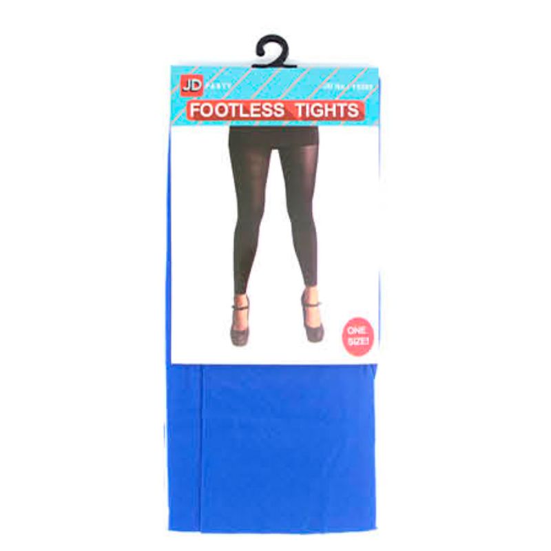 Womens Light Blue Footless Tights