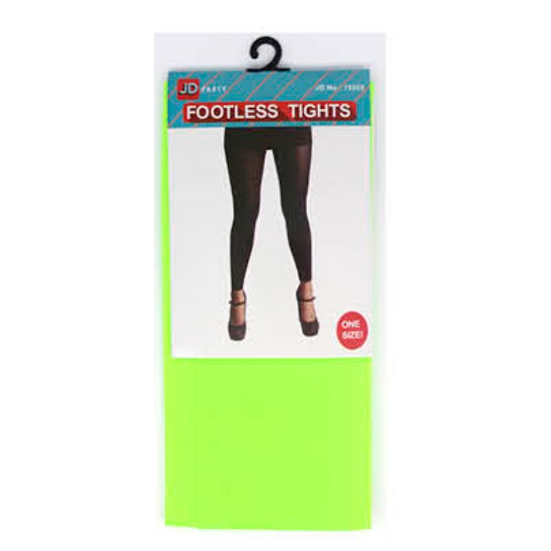 Womens Light Green Footless Tights